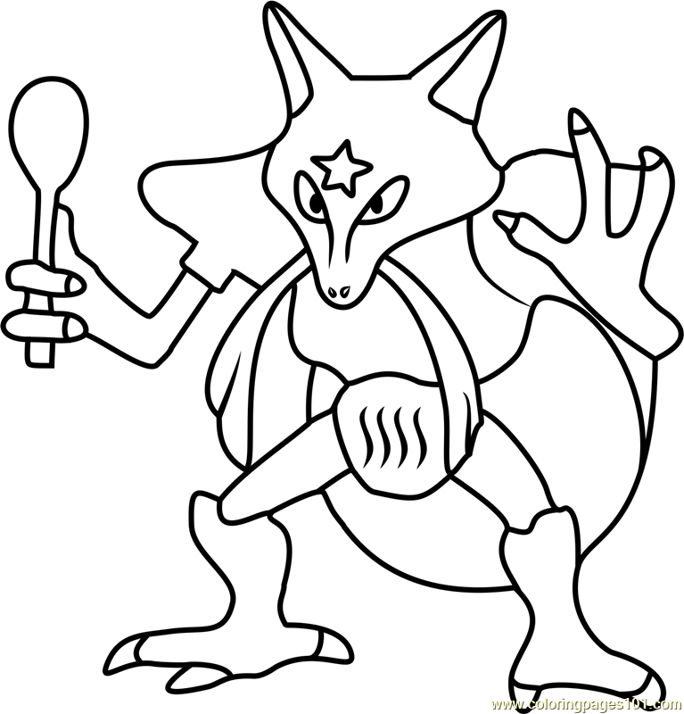 Pokemon Coloring Pages Machamp At Getdrawings Free Download