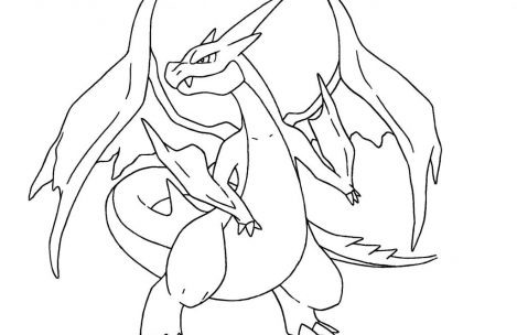 469x304 Pokemon Coloring Pages Mega Charizard X Just Colorings