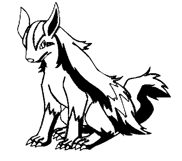600x532 Pokemon Mightyena Coloring Pages