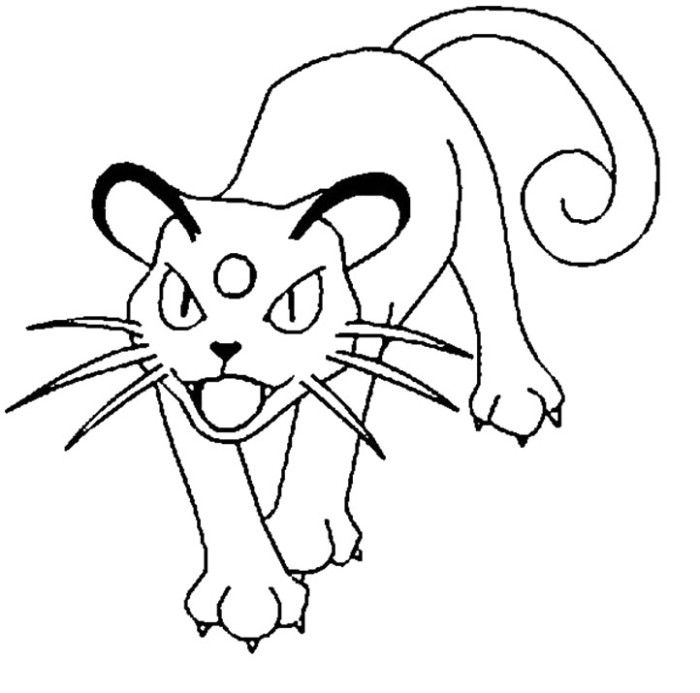 700x693 Persian Pokemon Coloring Pages