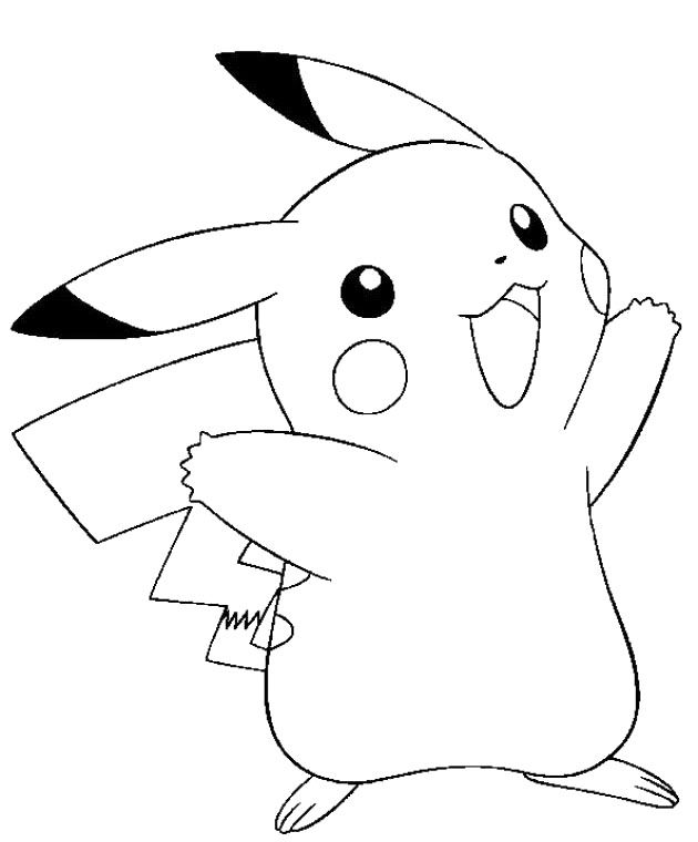 630x760 Pikachu Pokemon Coloring Pages
