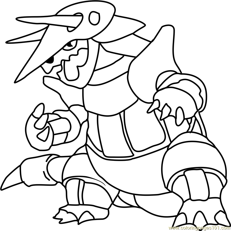 800x800 Aggron Pokemon Coloring Page