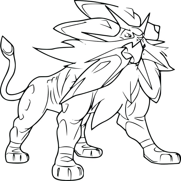 736x736 Pokemon Solgaleo Coloring Pages