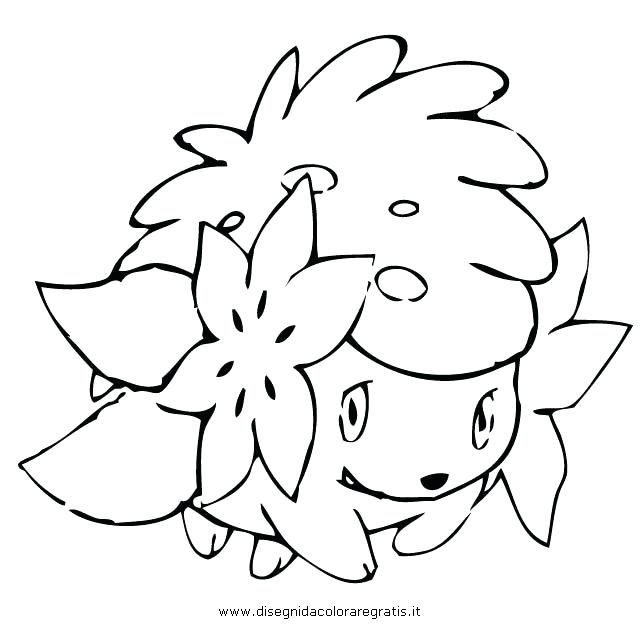 640x630 Shaymin Para Colorear Online Coloring Book For Kids Black
