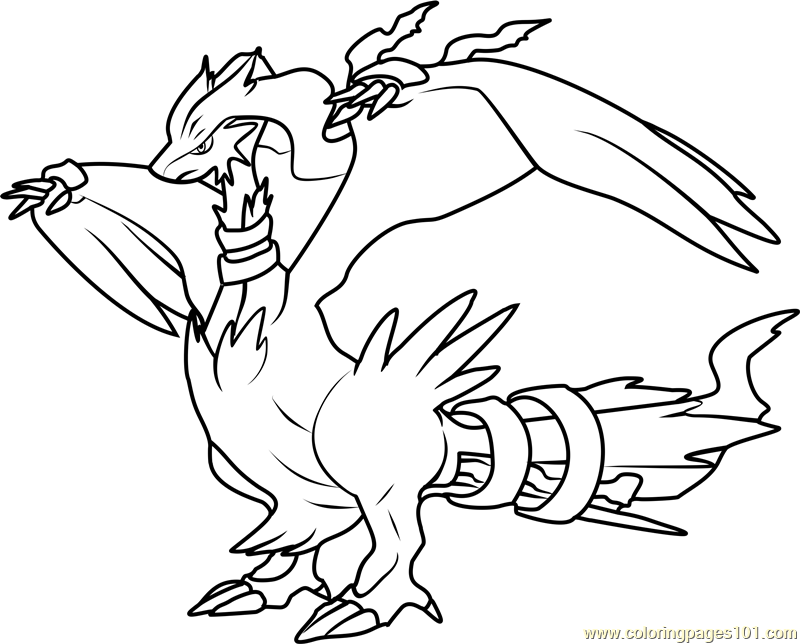800x644 Pokemon Coloring Pages Reshiram