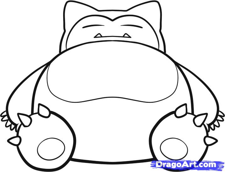 716x549 Pokemon Snorlax Coloring Pages