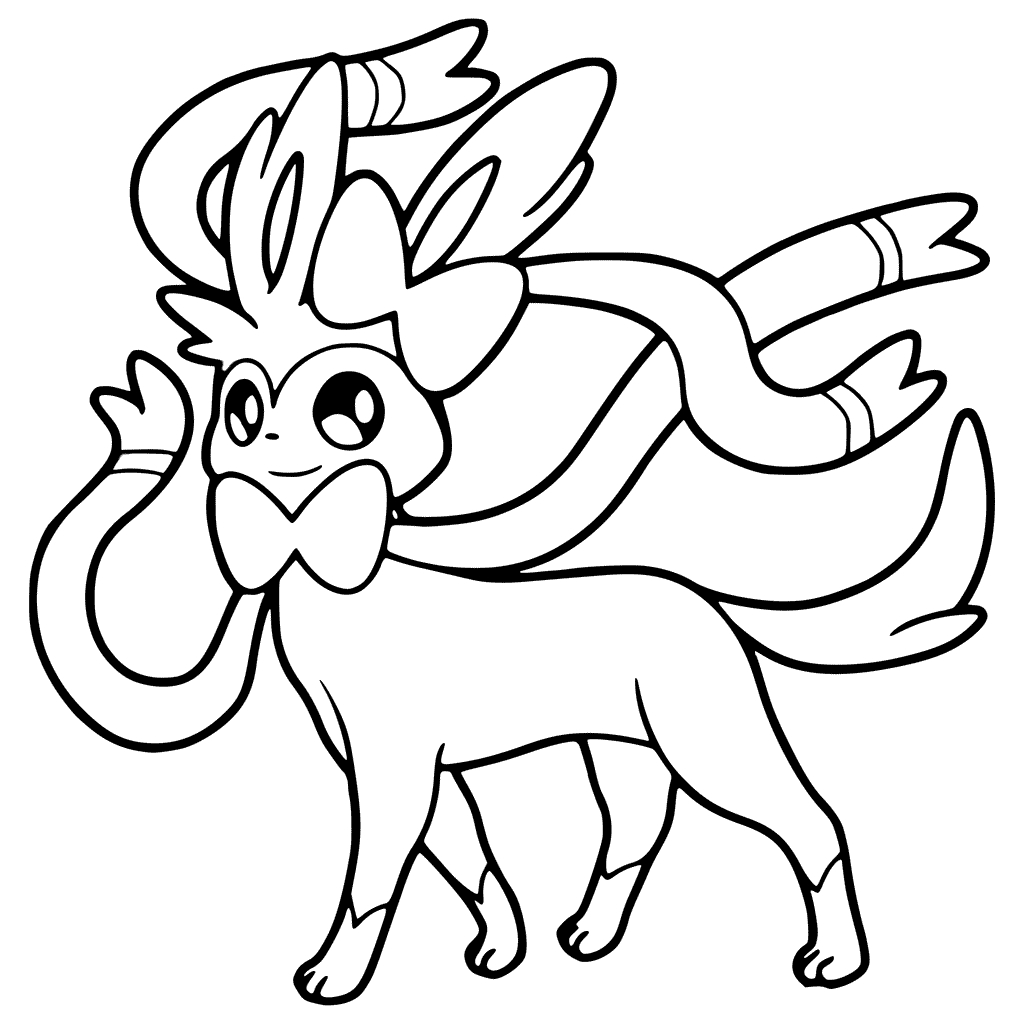1024x1024 Pokemon Coloring Pages Sylveon Printable Coloring For Kids