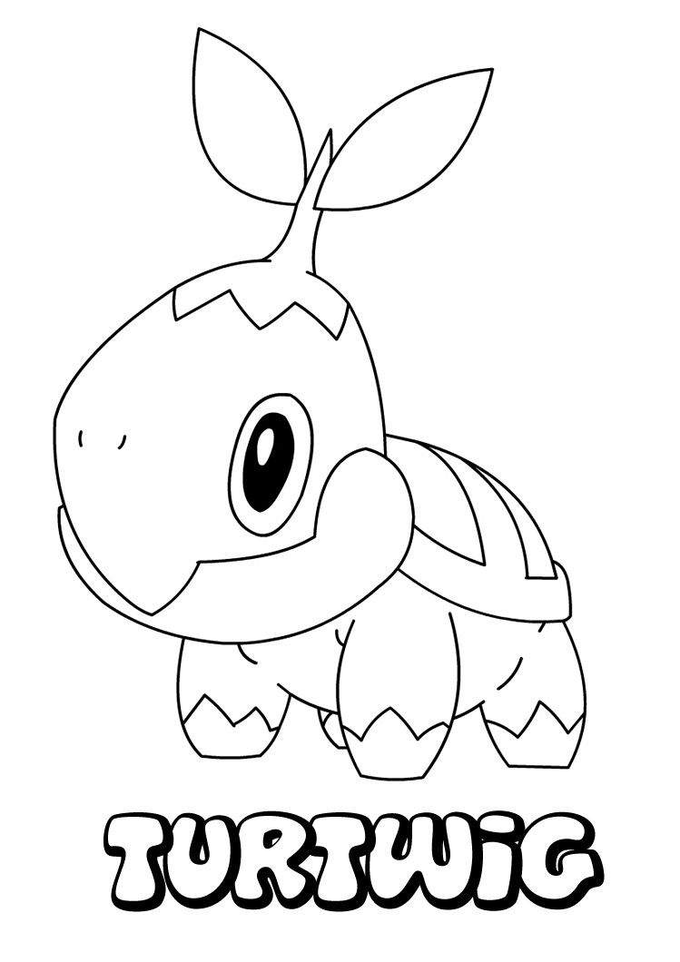 749x1060 Turtwig Pokemon Coloring Page More Grass Pokemon Coloring Sheets