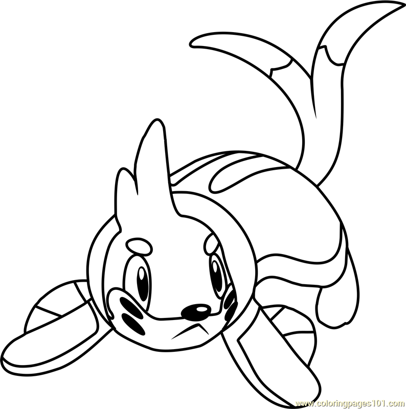 794x800 Buizel Pokemon Coloring Page