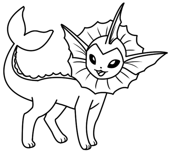 551x491 Vaporeon Coloring Page