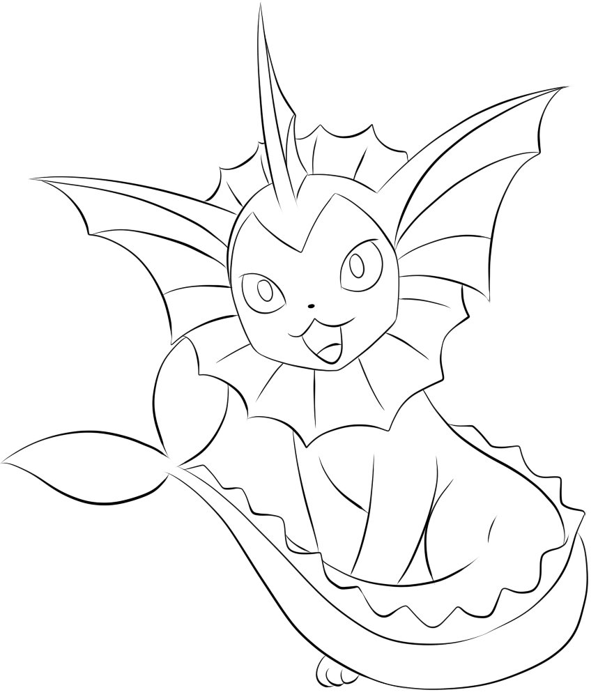 858x1000 Astonishing Vaporeon Pokemon Coloring Pages Tr