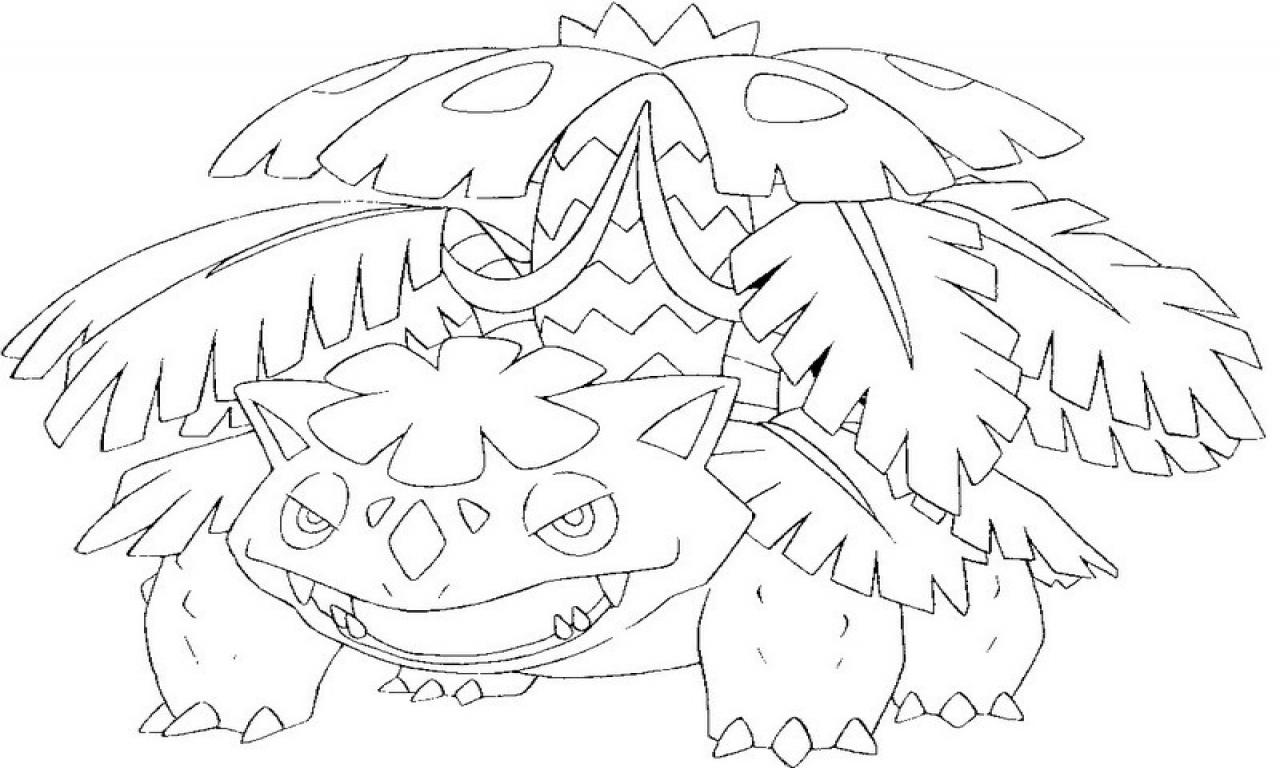 1280x768 Pokemon Mega Evolutions Coloring Pages Venusaur