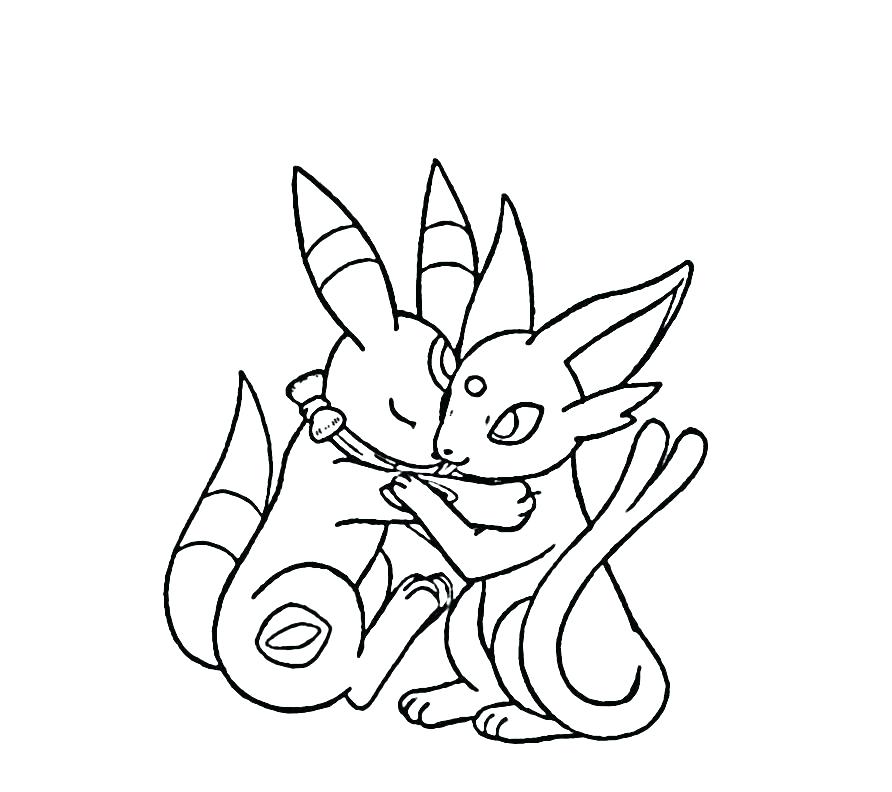892x792 Espeon Coloring Page Coloring Pages Umbreon And Espeon Coloring