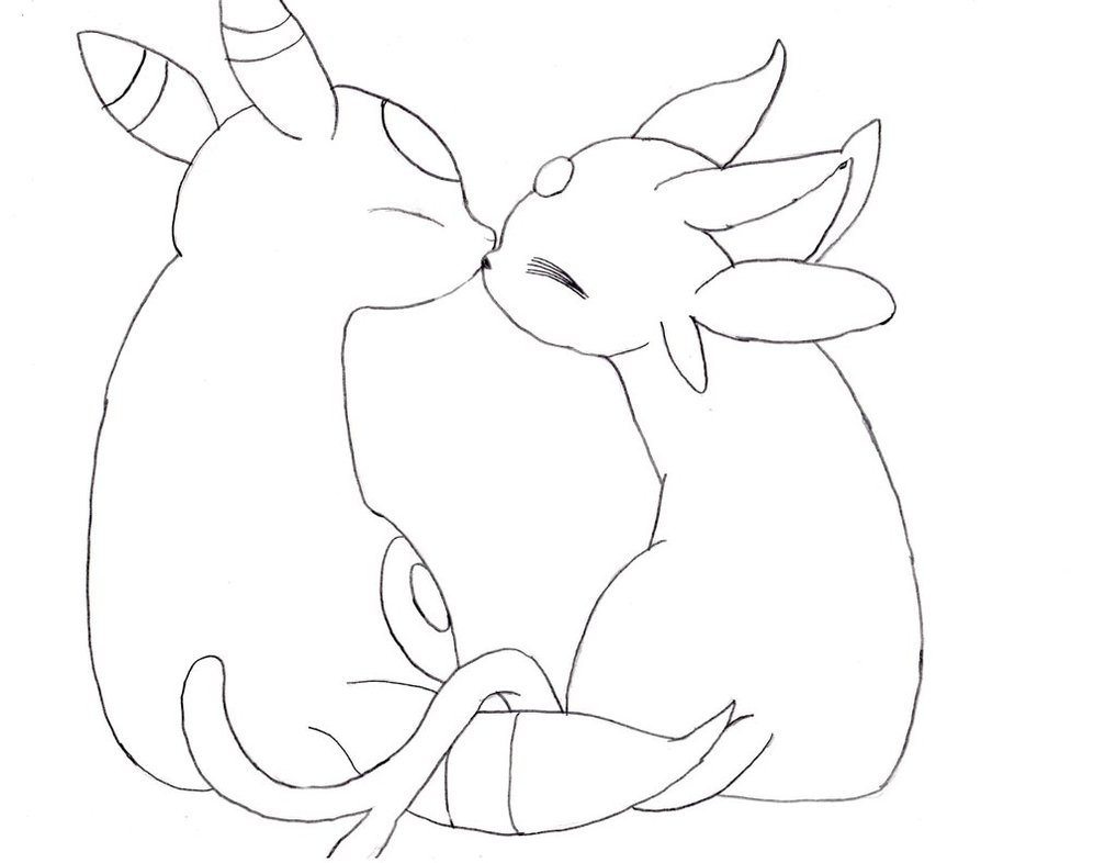 1017x786 Pokemon Umbreon Coloring Pages