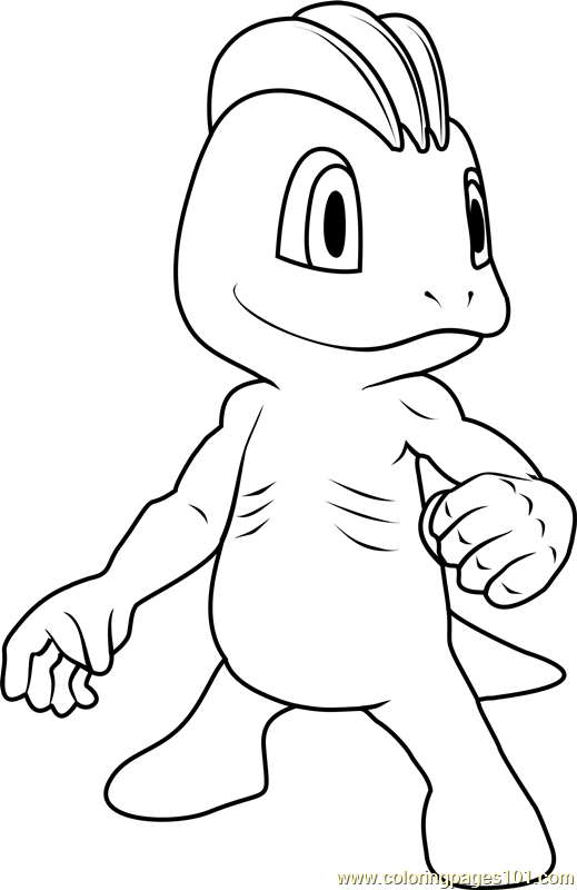 519x800 Machop Pokemon Coloring Page
