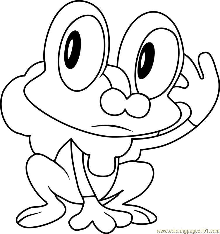 752x800 Froakie Pokemon Coloring Page