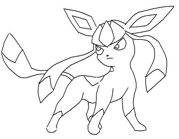 602x468 Pokemon Coloring Pages Glaceon Lineart Pokemon