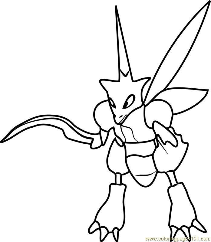697x800 Pokemon Coloring Pages Scyther