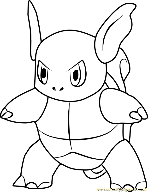 617x800 Wartortle Pokemon Go Coloring Page