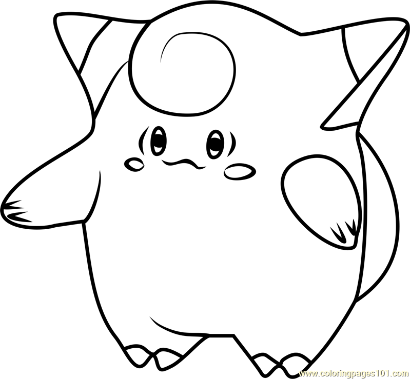 799x739 Clefairy Pokemon Go Coloring Page