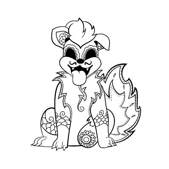 550x550 Growlithe De Los Muertos Pokemon Day Of The Dead Mashup