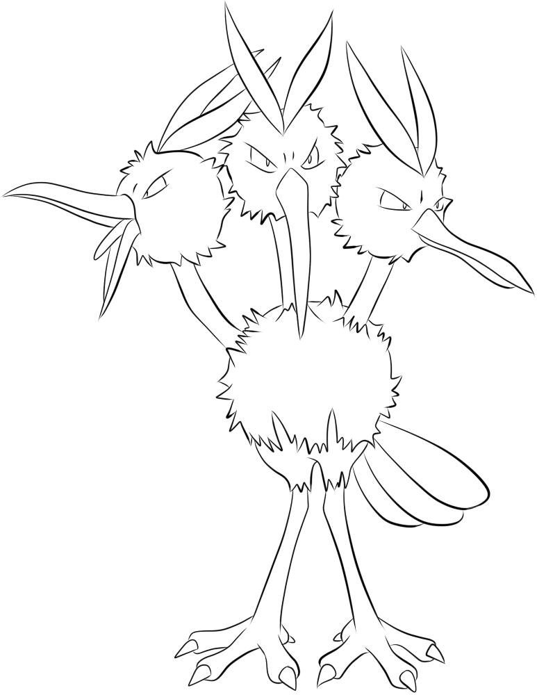 773x1000 Dodrio Lineart