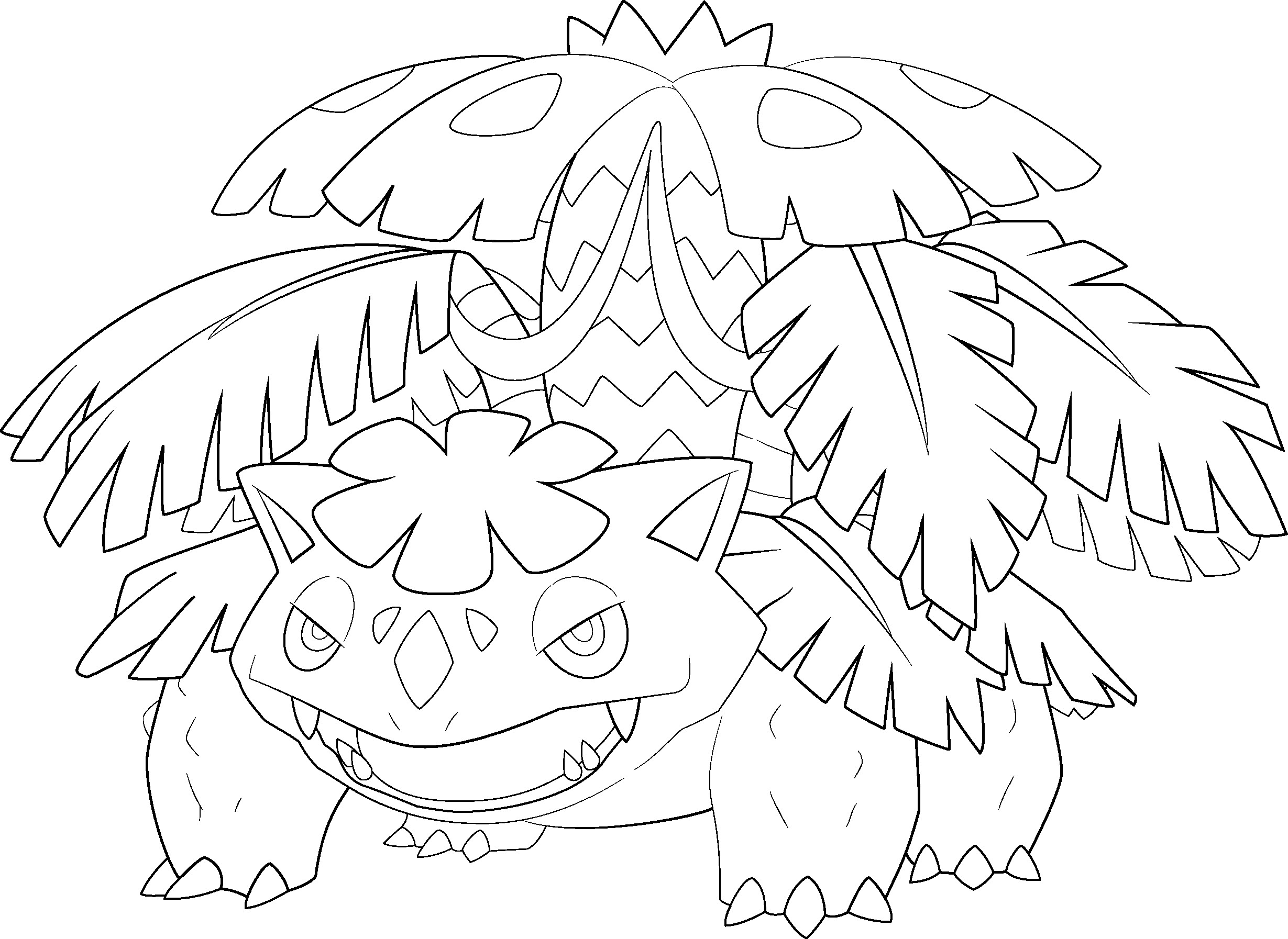 2459x1794 Mega Venusaur Line Art