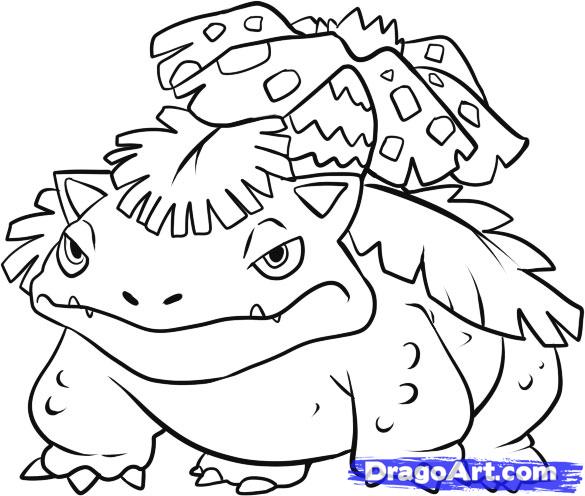 585x496 Pokemon Venusaur Coloring Pages