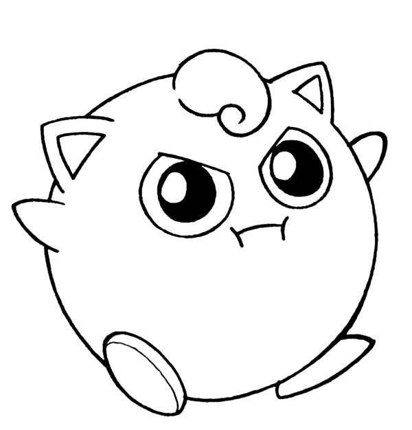 600x626 Amazing Pokemon Jigglypuff Coloring Page