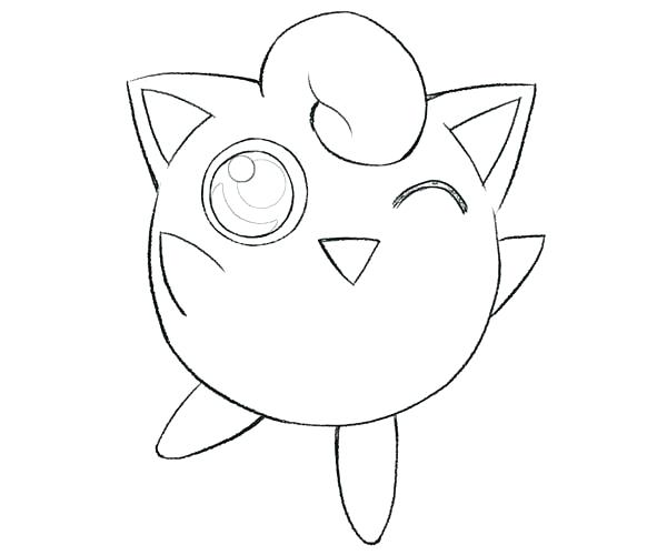 600x500 Jigglypuff Coloring Pages Wink Coloring Page Download Print Online