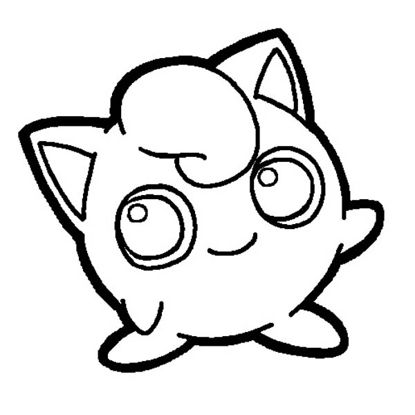 600x600 Pokemon Jigglypuff Coloring Page