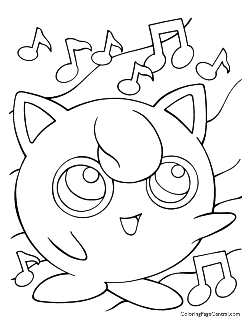 850x1100 Pokemon Jigglypuff Coloring Page Coloring Page Central