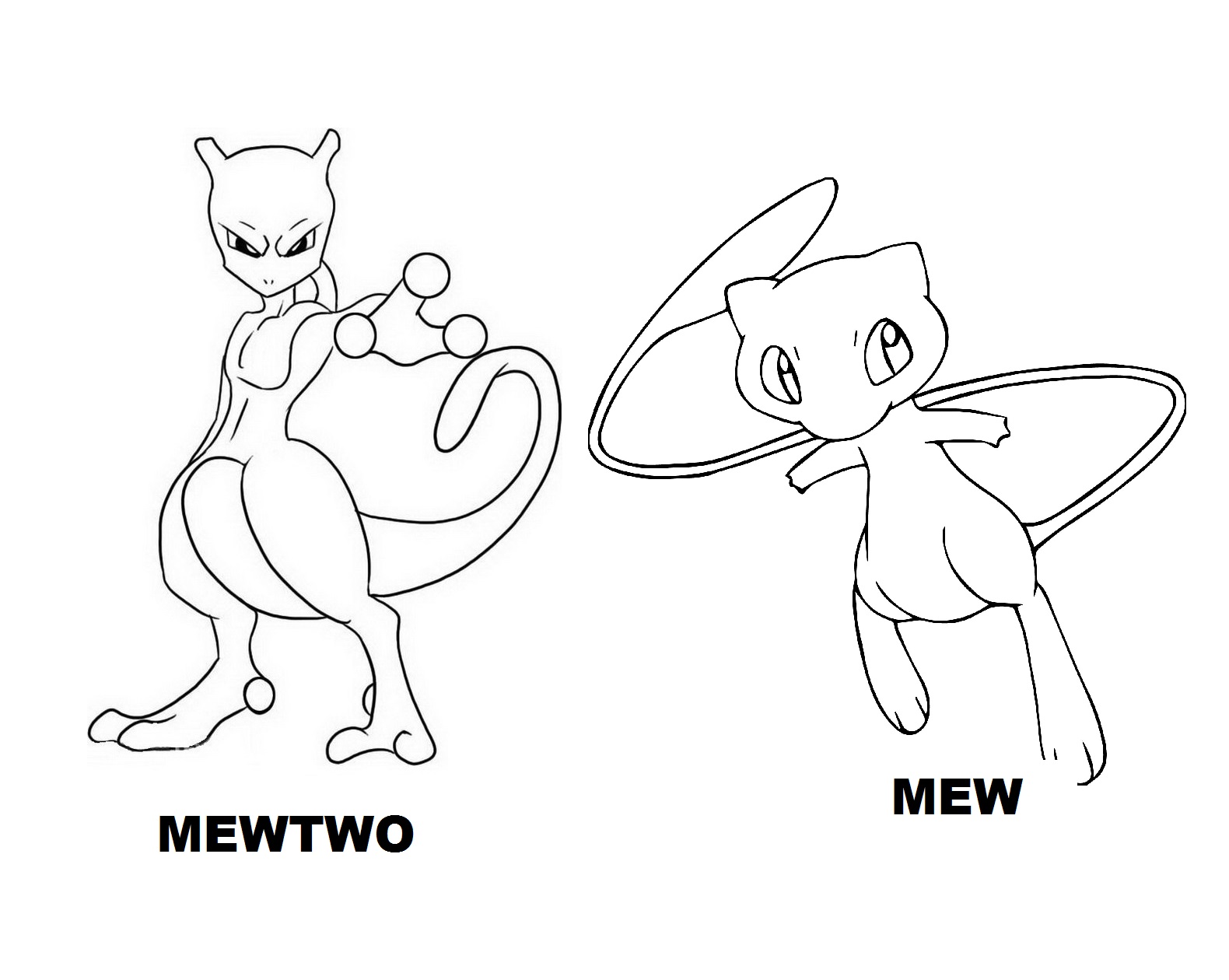1580x1260 Legendary Pokemon Coloring Pages Mewtwo And Mew In Color