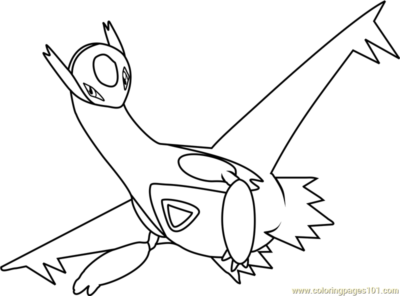 800x592 Latios Pokemon Coloring Page