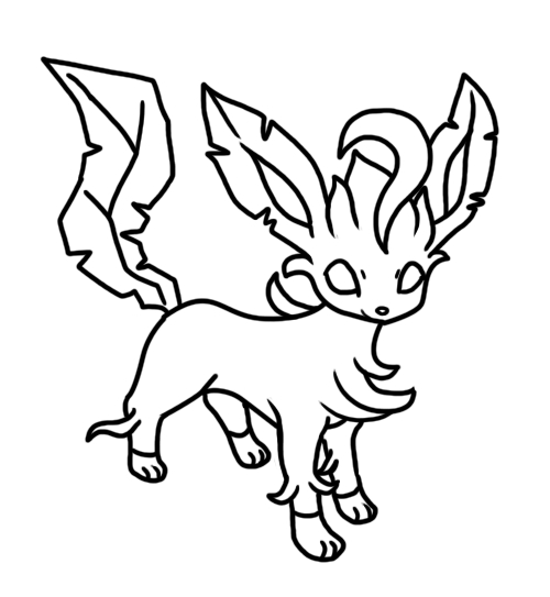 500x543 Pokemon Coloring Pages Of Leafeon Leafeon Coloring Pages Page