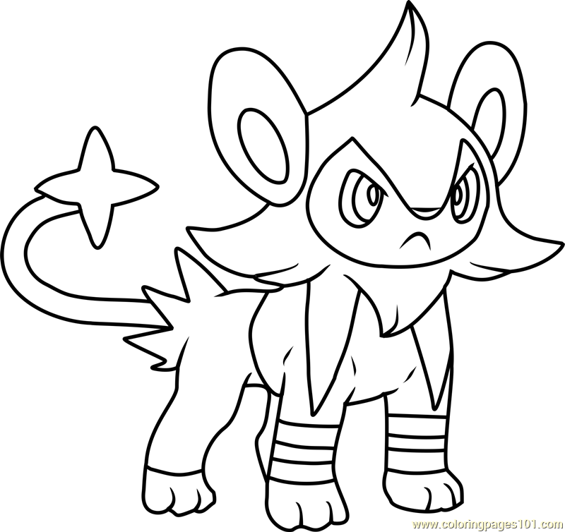 800x754 Luxio Pokemon Coloring Page