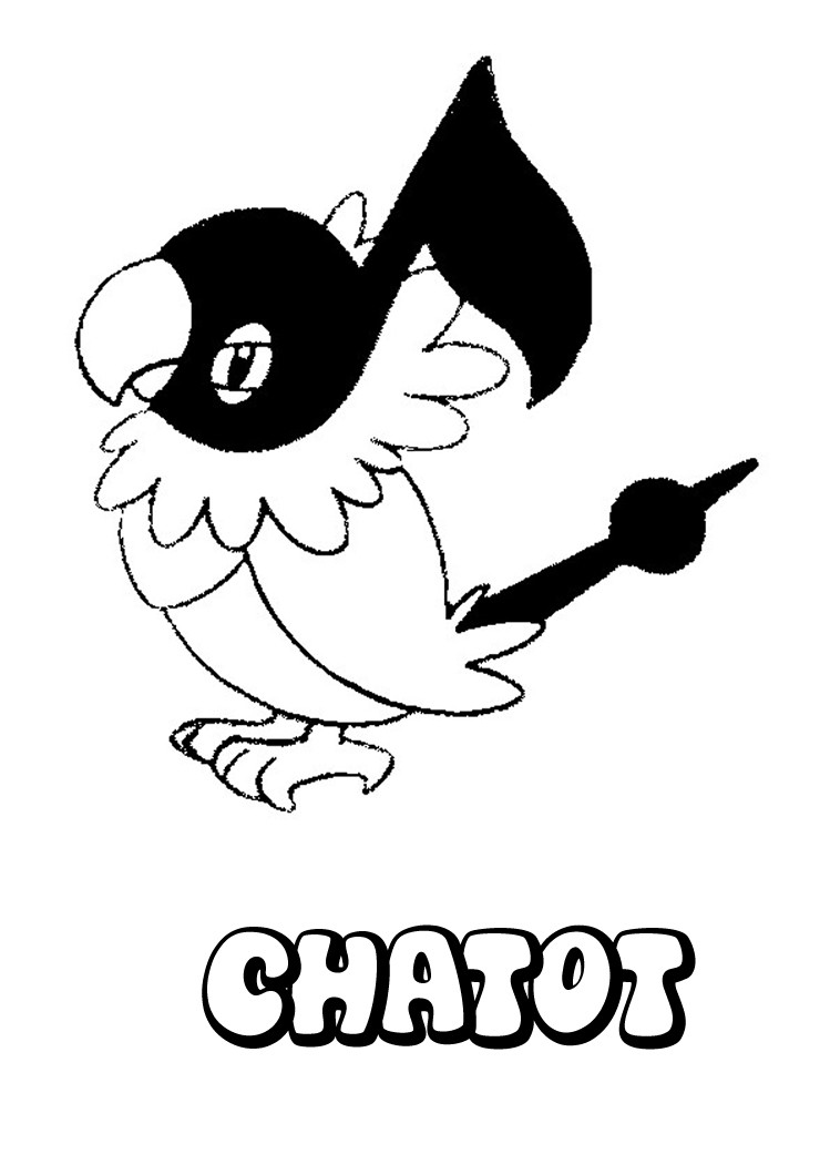 749x1060 Chatot Coloring Pages