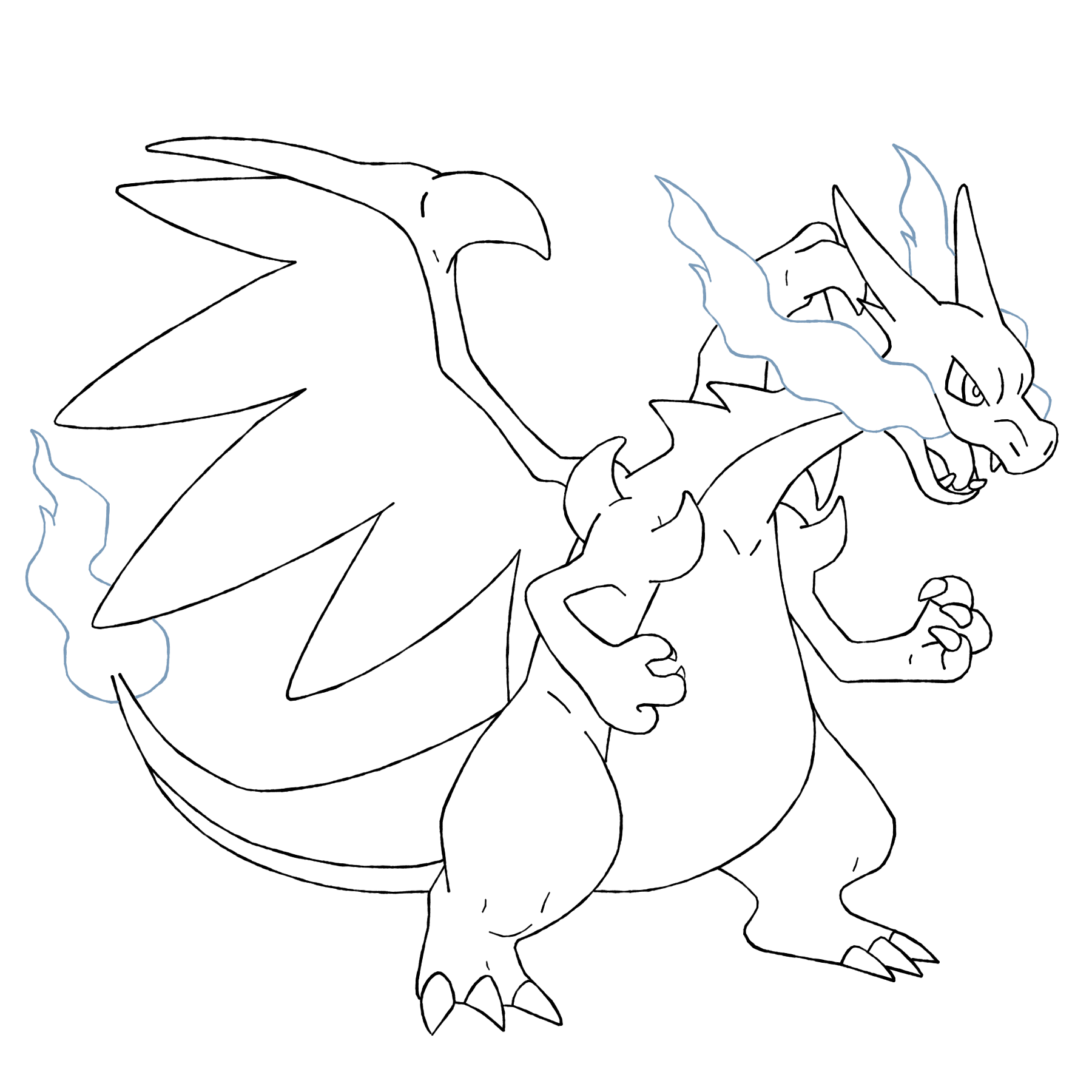 1800x1800 Pokemon Charizard Coloring Pages