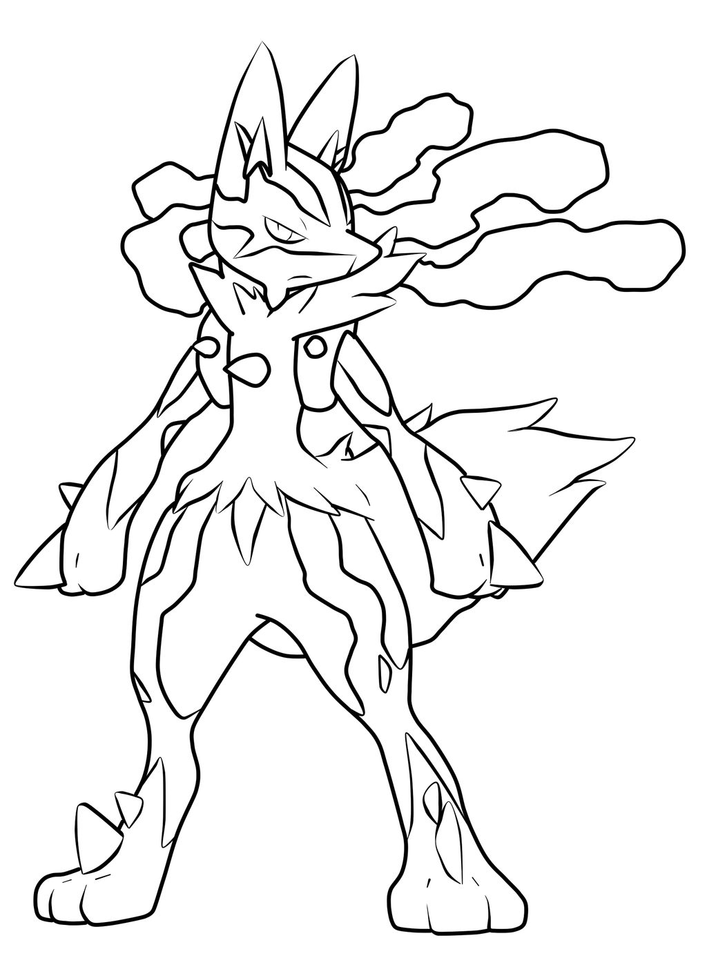 1024x1388 Mega Lucario Coloring Pages
