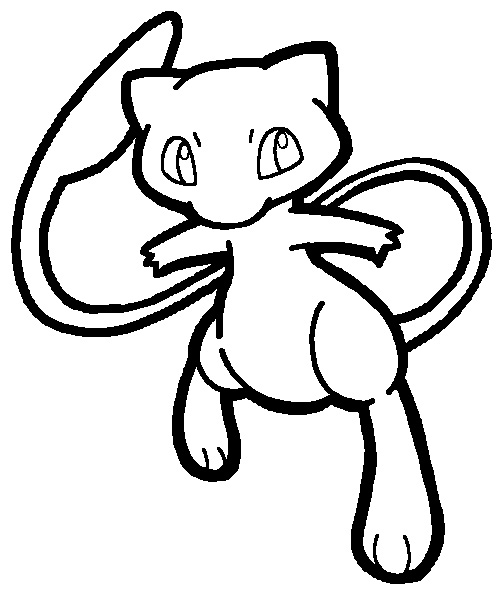 500x600 Pokemon Mew Coloring Pages