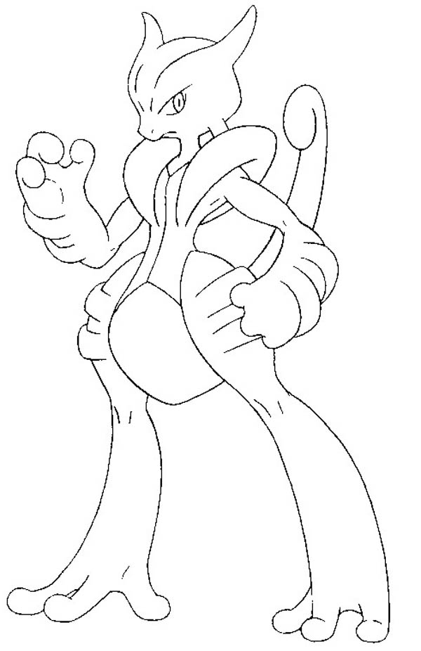 600x926 Mega Mewtwo X Coloring Pages