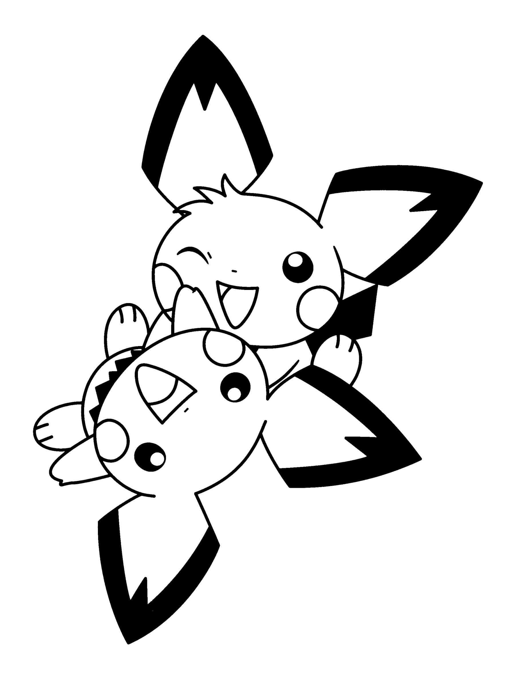 1817x2370 Pichu Coloring Pages