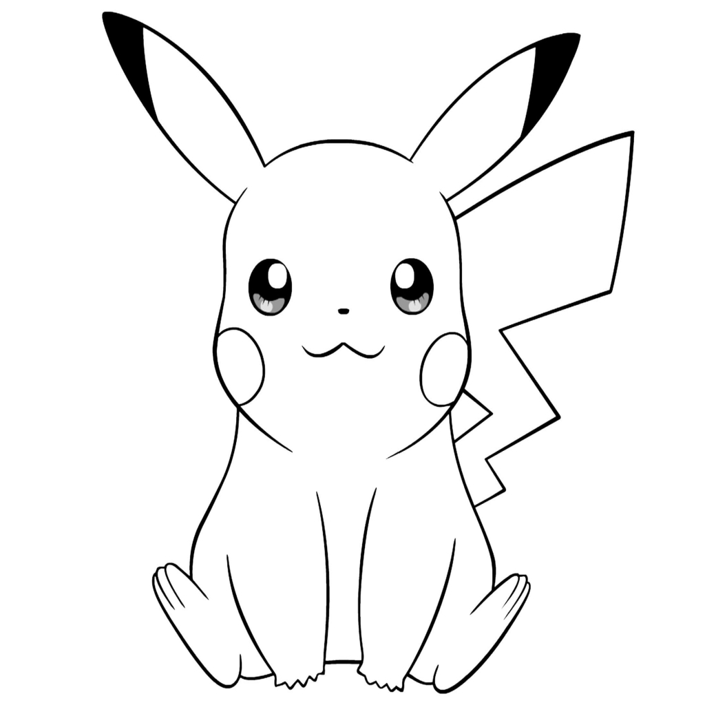 1024x1024 Trend Pokemon Pikachu Coloring Pages Gallery Free Within