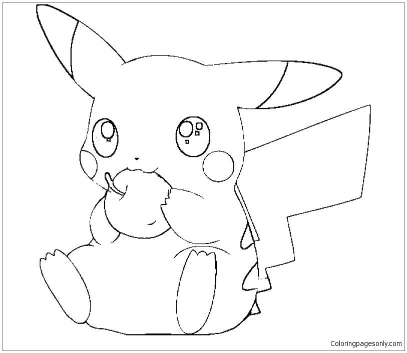 813x706 Pichu Coloring Pages