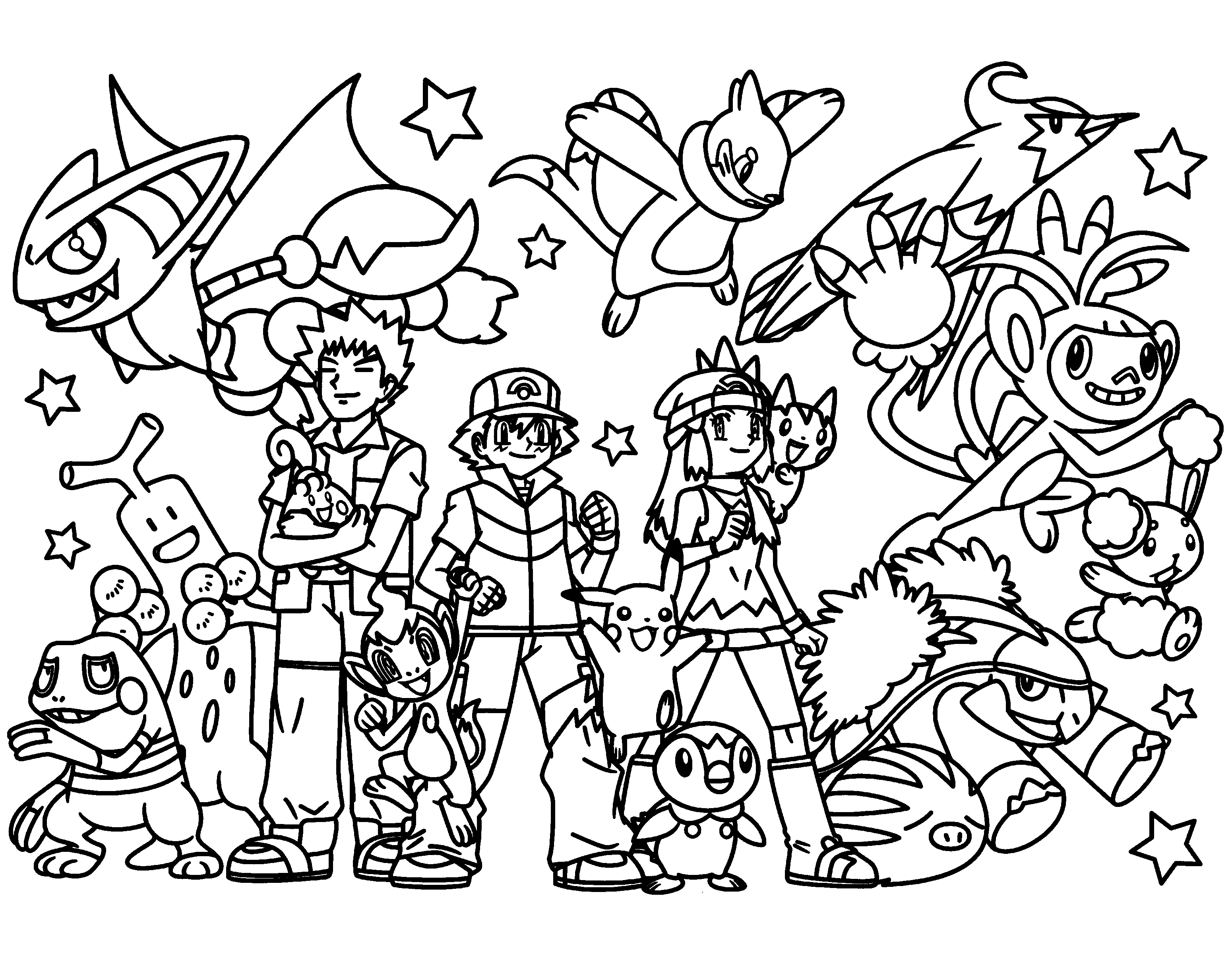 3100x2400 Pokemon Coloring Pages Join Your Favorite Pokemon On An Adventure!