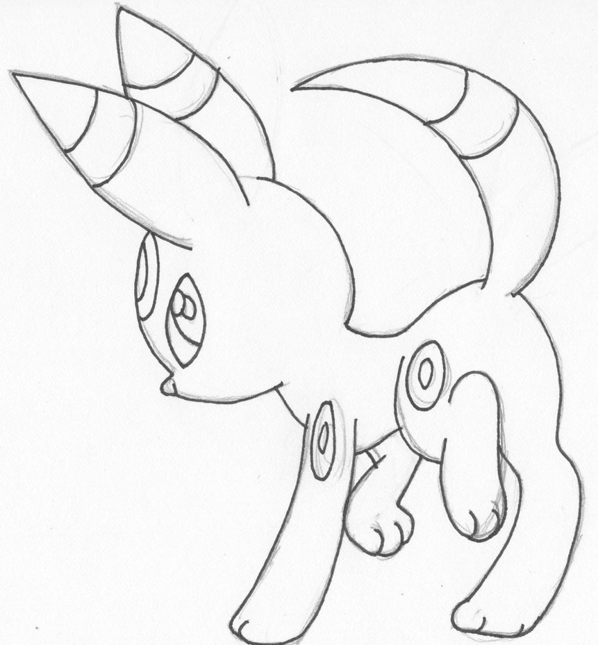 861x929 Pokemon Coloring Pages Umbreon
