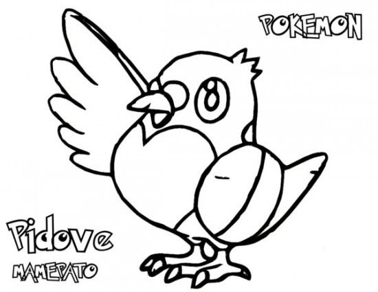 550x425 Pokemon Pidove Coloring Pages Pokemon Coloring Pages