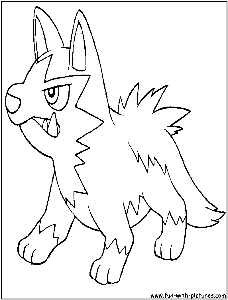 800x1050 Poochyena Coloring Page