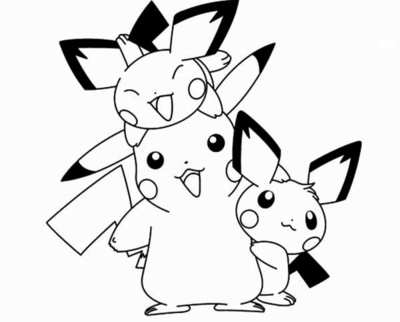 400x322 Pikachu And Raichu Coloring Pages Page Image Clipart Images