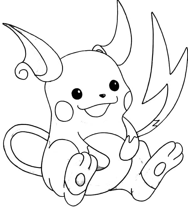 600x669 Raichu Coloring Pages